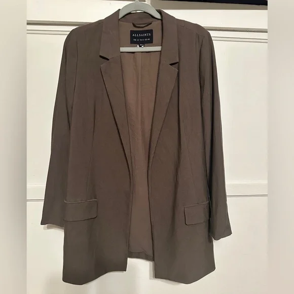 ALEIDA LIGHTWEIGHT TRI BLAZER Khaki Green size 8 - Picture 4 of 9